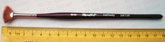 Кисть колонок веерная короткая ручка "dK73R" №00 для дизайна ногтей sela25