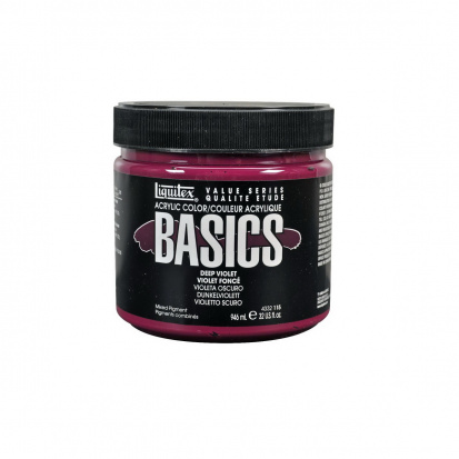 Краска акриловая "Basics", банка 946мл, №115 фиолетовый темный 