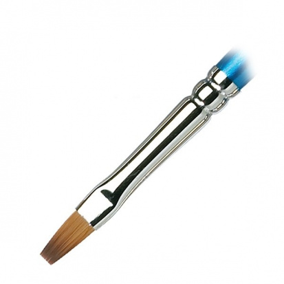 Кисть для акварели Cotman, синтетика, S555, плоская №6, длинная ручка 