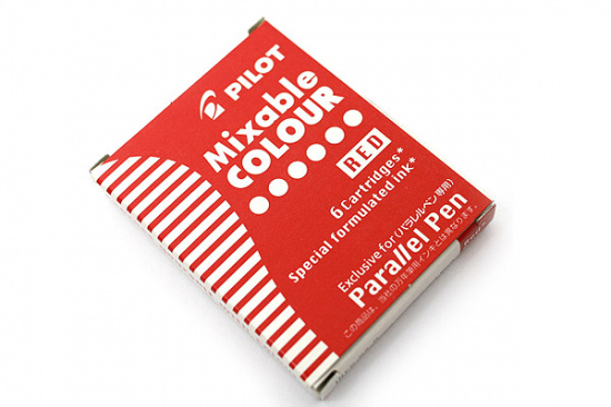 Упаковка 6 картриджей для Pilot Parallel Pen, красные