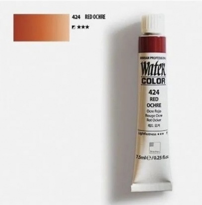 Краска акварельная "Watercolor Pro" 424 охра красная 7,5 мл sela25