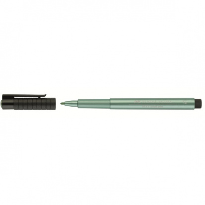 Ручка капиллярная "Рitt Pen"зеленый металлик, 1.5мм  sela25