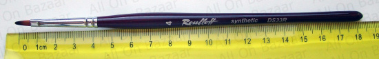 Кисть имит.колонка овальная короткая ручка "dS33R" №4 для дизайна ногтей