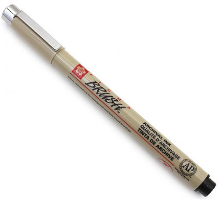 Ручка-кисть "Pigma Brush", чёрный для графики