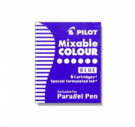 Упаковка 6 картриджей для Pilot Parallel Pen, синие