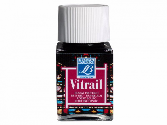 Краска "Vitrail" ярко красный 50мл