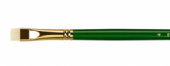 Кисть художественная "Пейзаж", щетина, плоская, длинная ручка №4 sela25