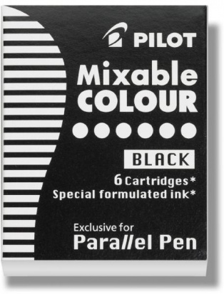 Упаковка 6 картриджей для Pilot Parallel Pen, черные