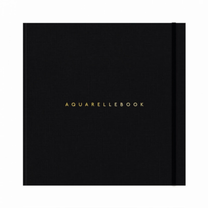 Скетчбук для акварели "Aquarellebook" 25х25 см, 24 л, 300г/м2, хлопок, обложка Смола
