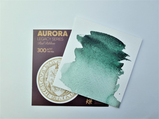 Альбом-склейка для акварели Aurora Red Ribbon Rough 10х20 см 12 л 300 г/м² 100% хлопок sela25