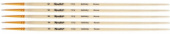 Комплект кистей колонок круглая длинная ручка "1112" №0, 5 шт