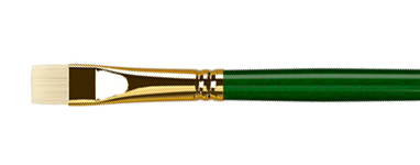 Кисть художественная "Пейзаж", щетина, плоская, длинная ручка №6 Кисть художественная "Пейзаж", щетина, плоская, длинная ручка №6