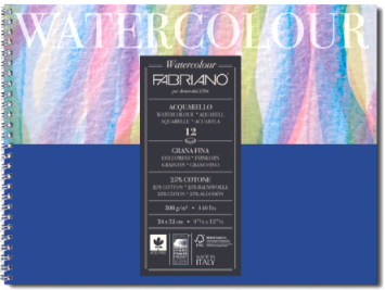 Альбом для акварели "Watercolour" 300г/м2 13,5x21см Grain fin \ Cold pressed 12л