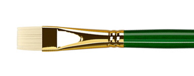 Кисть художественная "Пейзаж", щетина, плоская, длинная ручка №8 Кисть художественная "Пейзаж", щетина, плоская, длинная ручка №8