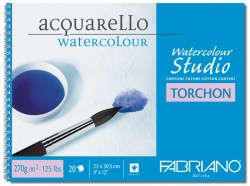 Альбом для акварели "Watercolour" 270г/м2 24x32см Rough \ Torchon 12л спираль по короткой стороне