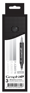 Набор маркеров "Graph IT" 3шт Neutral Greys оттенки серый нейтральный