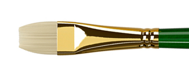 Кисть художественная "Пейзаж", щетина, плоская удлиненная, длинная ручка №12 Кисть художественная "Пейзаж", щетина, плоская удлиненная, длинная ручка №12