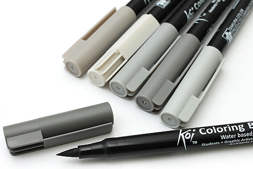 Набор маркеров акварельных KOI Brush 6шт Набор маркеров акварельных KOI Brush 6шт