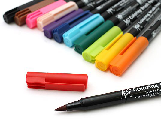 Набор маркеров акварельных KOI Brush 12шт Набор маркеров акварельных KOI Brush 12шт