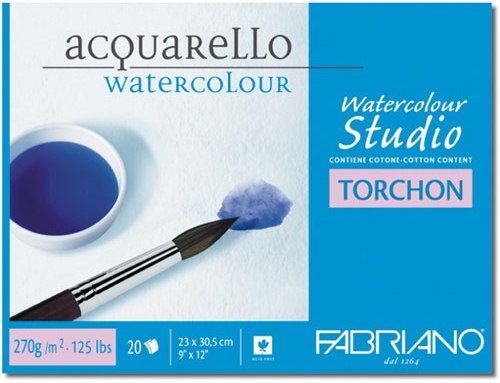 Блок для акварели "Watercolour" 270г/м2 35,5x51см Rough \ Torchon 20л склейка по 4 сторонам