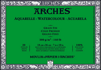Блок для акварели "Arches" 300г/м2 31x41см 20л Grain fin склейка