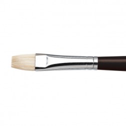 Кисть Azanta, короткая выставка, плоская, №6, щетина, черная ручка №6 для масла Кисть Azanta, короткая выставка, плоская, №6, щетина, черная ручка №6 для масла