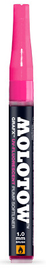 Маркер-кисть Molotow "Grafx" UV 1мм флуор. Розовый