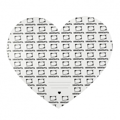Холст на картоне в форме сердца, 30х26,25 см