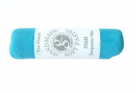Пастель сухая мягкая круглая ручной работы №556, бирюзовый синий