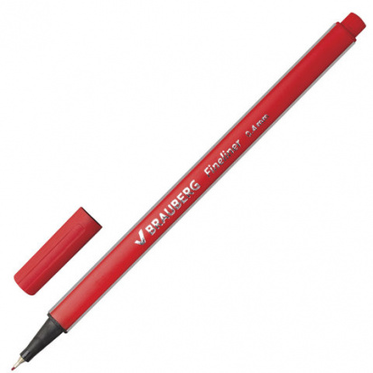 Ручка капиллярная "Aero", трехгранная, металлический наконечник, 0,4мм, красная
