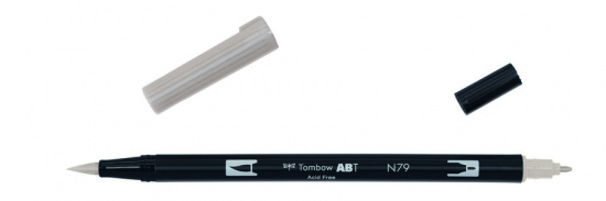 Маркер-кисть "Abt Dual Brush Pen" N79 теплый серый 2