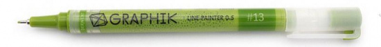 Ручка капиллярная Graphik Line Painter №13 зеленый