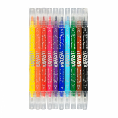 Набор двухсторонних маркеров "Artist Studio Line" для каллиграфии с тонким и скошенным, 10шт