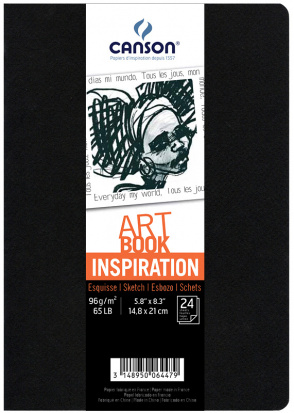 Блокнот для зарисовок Inspiration 96г/кв.м 148х210мм 30л мягкая обложка черный 2шт