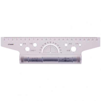 Рейсшина 22см, металлический ролик