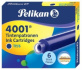 Картридж "Pelikan INK 4001", Royal Blue чернила для ручек перьевых, 6шт