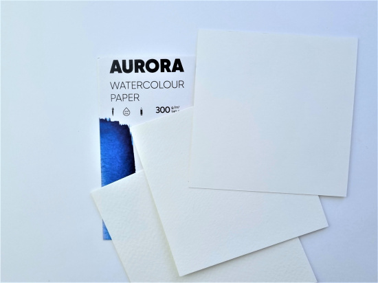 Альбом-склейка для акварели Aurora RAW Hot 18х36 см 20 л 300 г/м² 100% целлюлоза
