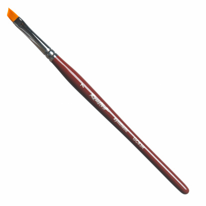 Кисть синтетика наклонная короткая ручка "GC63R" №7 для дизайна ногтей 