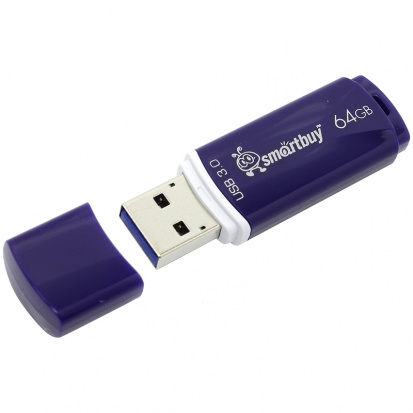 Память Smart Buy "Crown" 64GB, USB 3.0 Flash Drive, синий