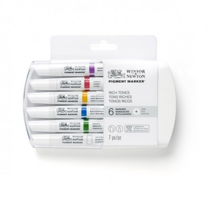 Набор маркеров Pigment Marker 6шт насыщенные оттенки