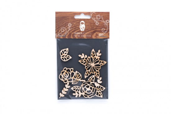 Набор заготовок для декорирования Flowers6 фанера 10х14см