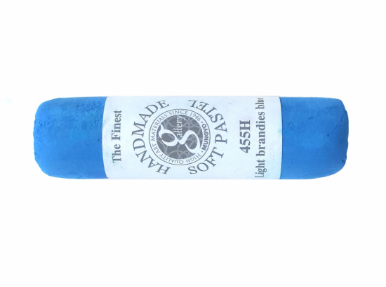 Пастель сухая мягкая круглая ручной работы №455, светлый бренди синий