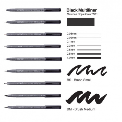 Ручка капиллярная (мультилинер) Copic 0.03мм серый холодный
