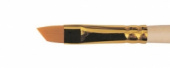 Кисть синтетика скошенная, длинная ручка "1362" №10 для масла, акрила, гуаши, темперы