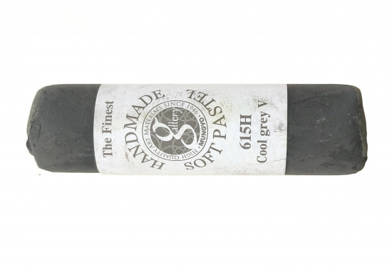 Пастель сухая мягкая круглая ручной работы №615, холодный серый V