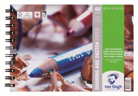 Альбом для графики "Van Gogh" 160г/м2 A5 40л на спирали