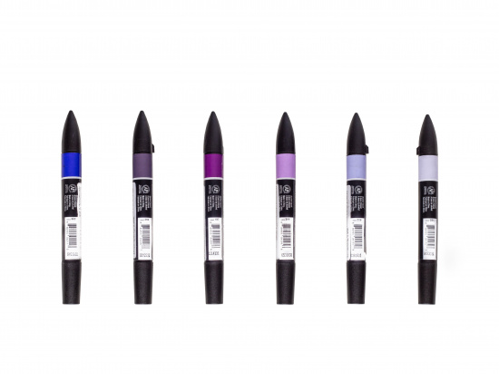 Набор художественных маркеров "Pro", 6 цветов, фиолетовые оттенки