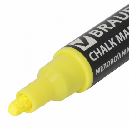 Маркер меловой "Pop-art", сухостираемый, для гладких поверхностей, 5мм, ЖЕЛТЫЙ sela25