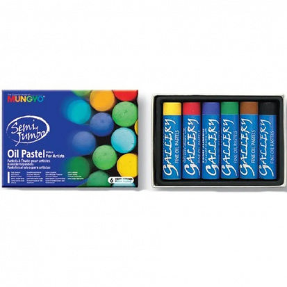 Пастель масляная круглая Jumbo для школьников 6 цветов в картонной коробке sela25