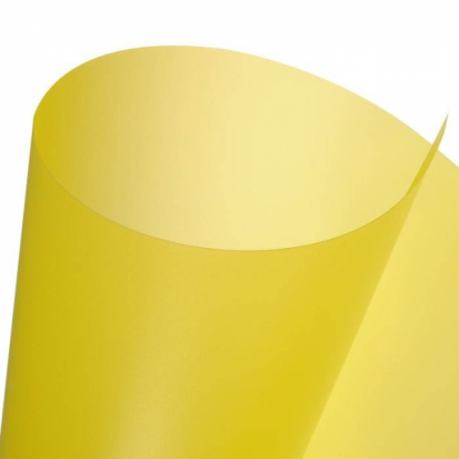 Пластик цветной 455г/м2 50*70см Желтый лимонный 